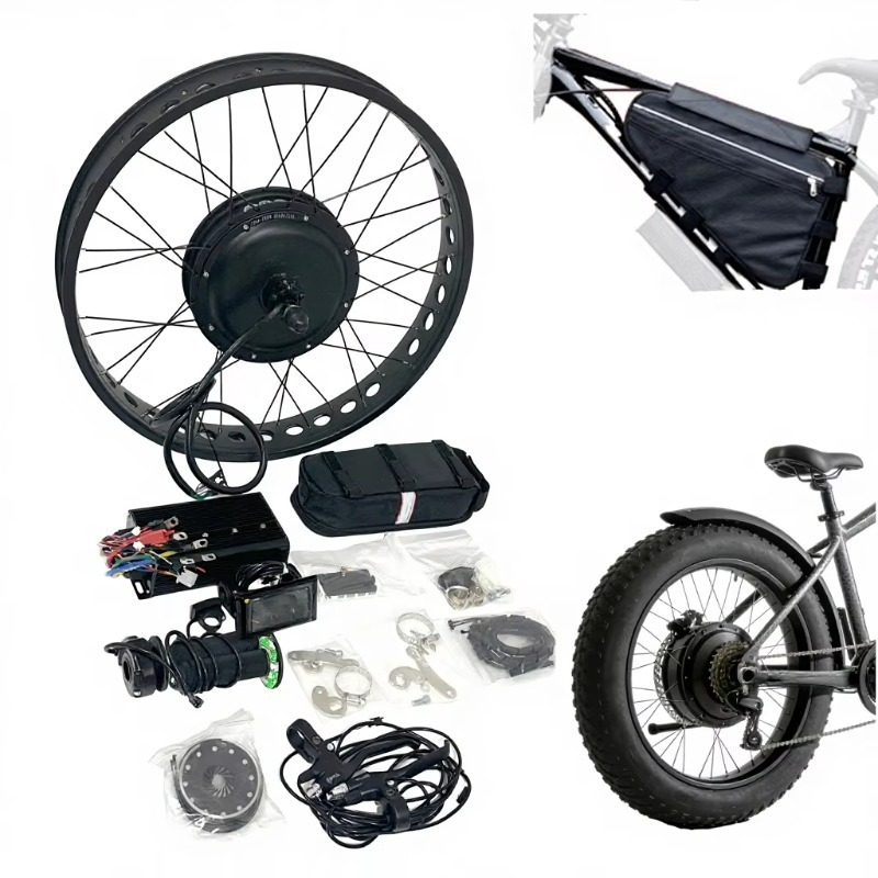 طقم محرك محور العجلة للدراجات  - مراجعة Fat Tire Ebike Conversion Kit 2000W وسعره